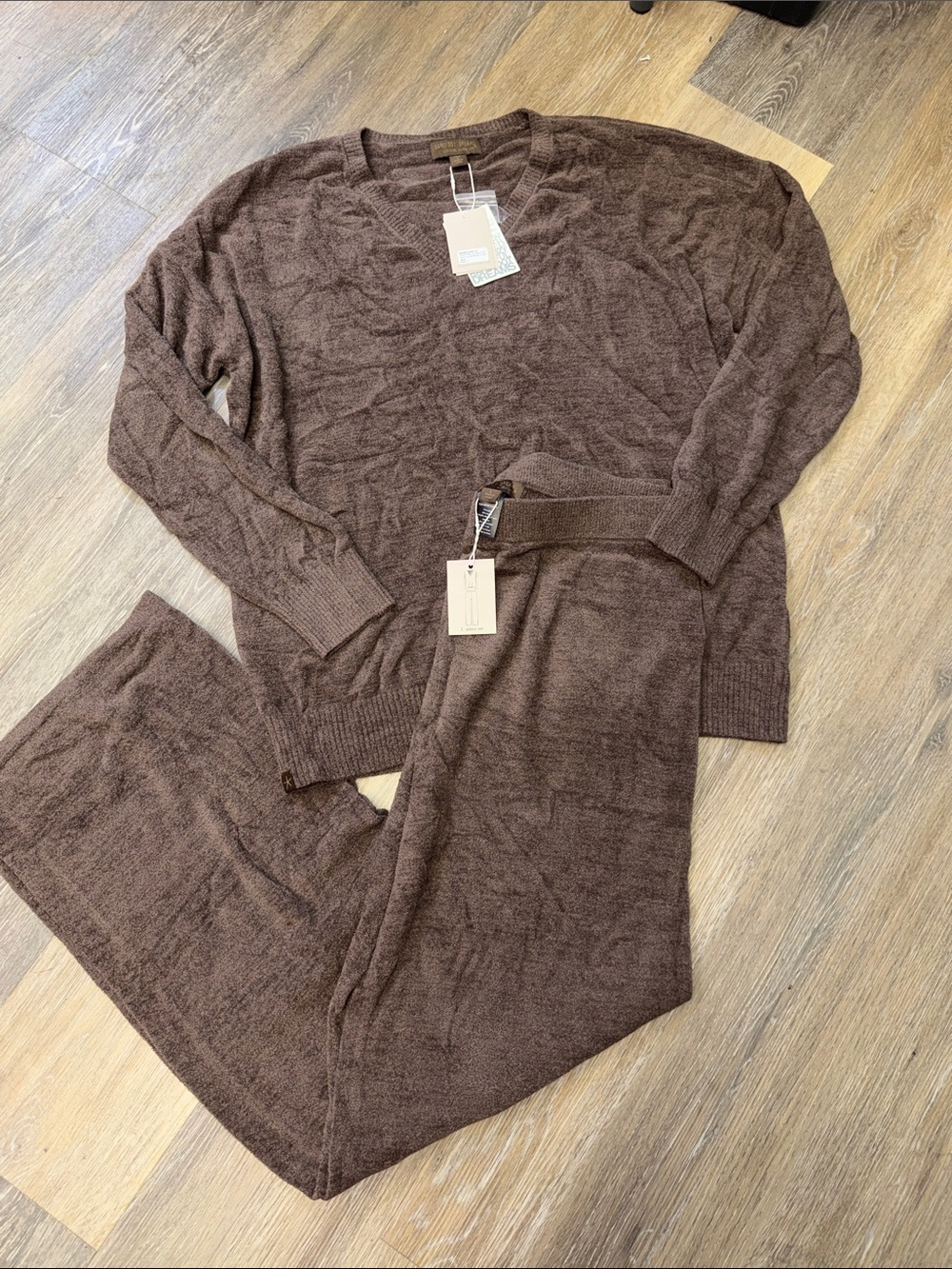 Barefoot Dreams CozyChic Ultra Lite VNeck
WideLeg Pant Set JAVA Large Tall